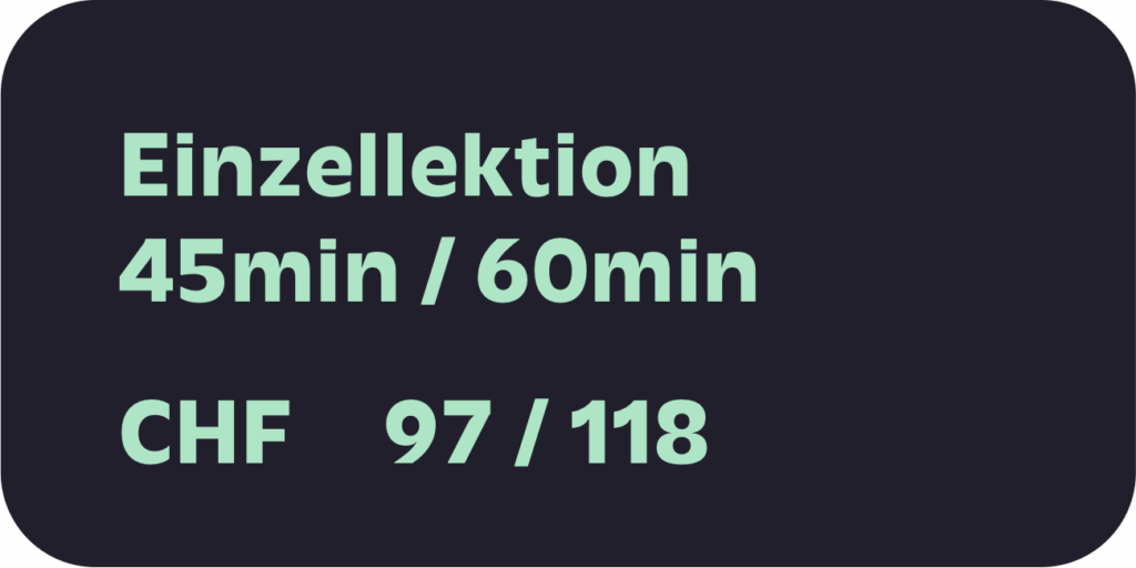 Tarif Einzellektion 45min/60min