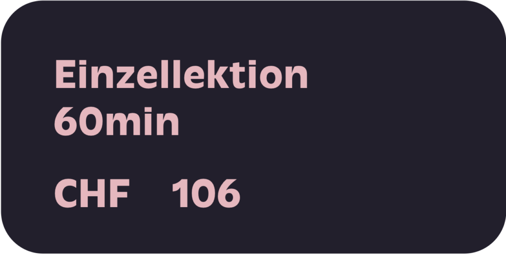 Tarif Einzellektion im Quartalsabo 60min